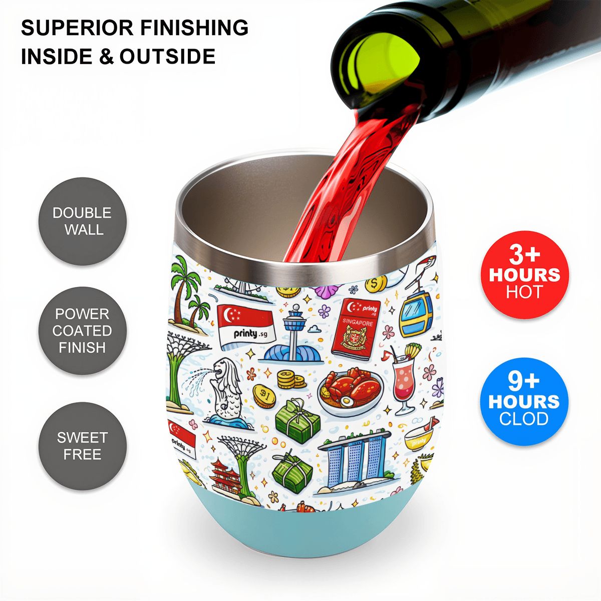 Custom Egg-Shaped Tumbler (12oz)