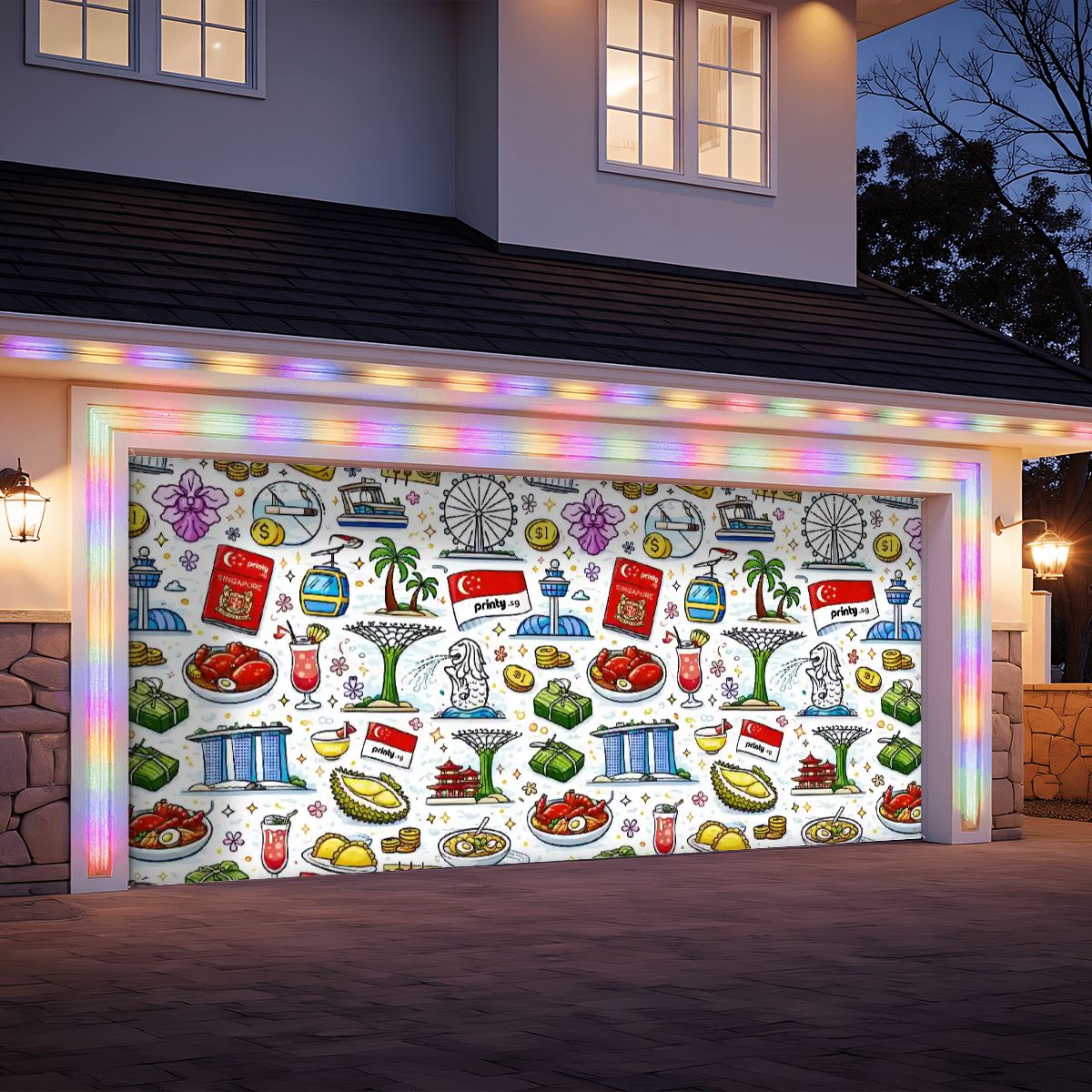 Custom Garage Door Banner Backdrop