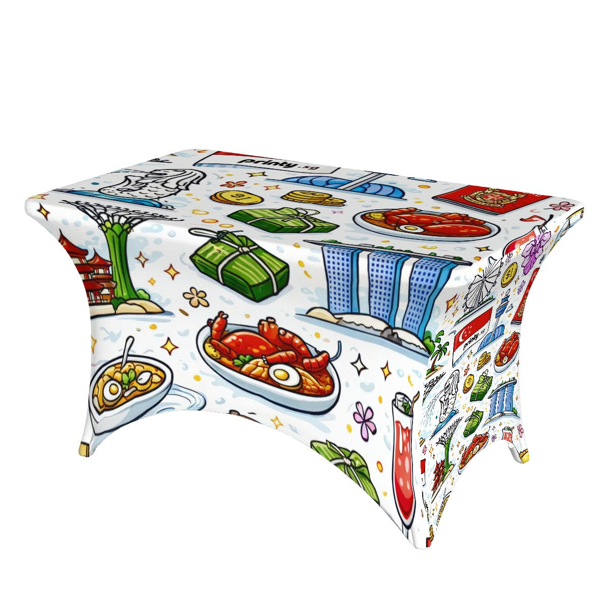 Custom Stretch Black Table Covers