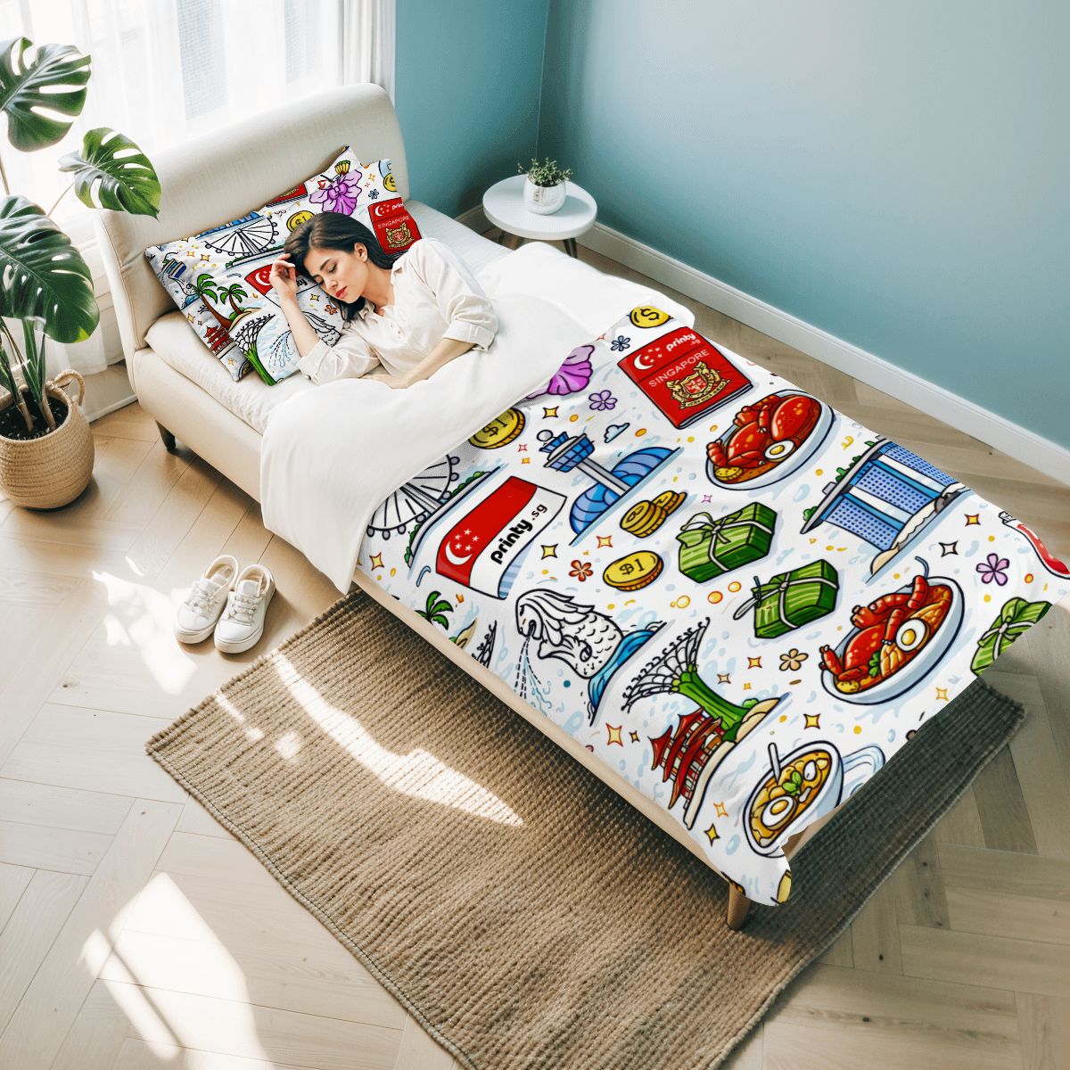 Custom Twin Duvet Cover Set 68"x86"