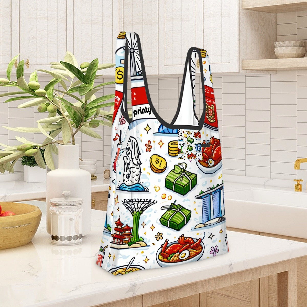 Custom Folding Reusable Shopping Bags