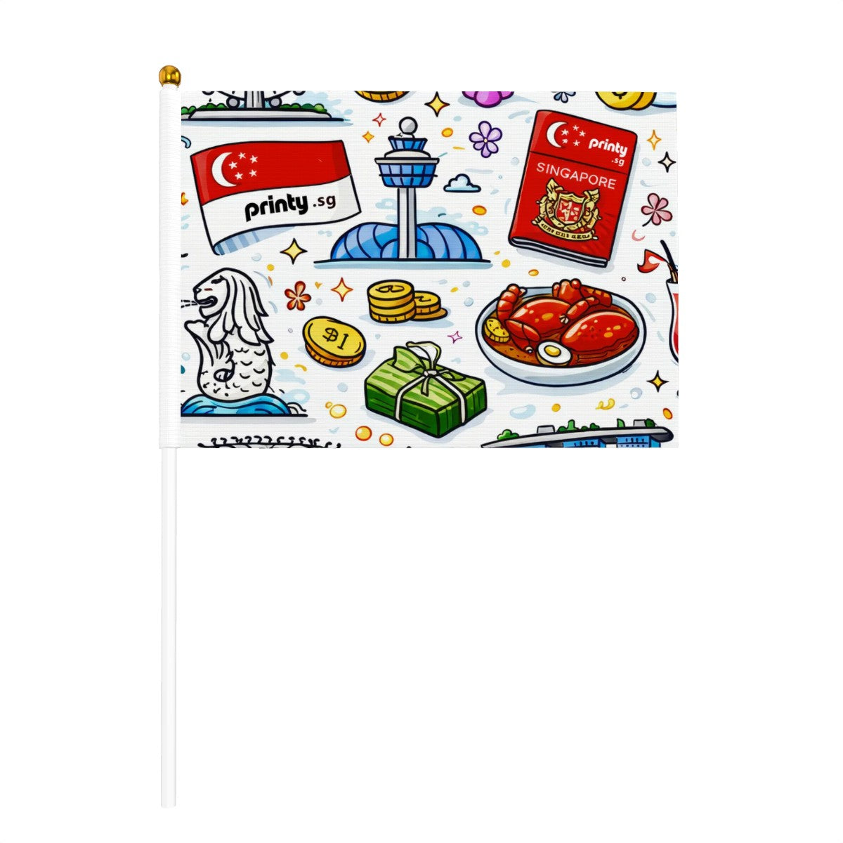 Custom Small Flags Set of 6