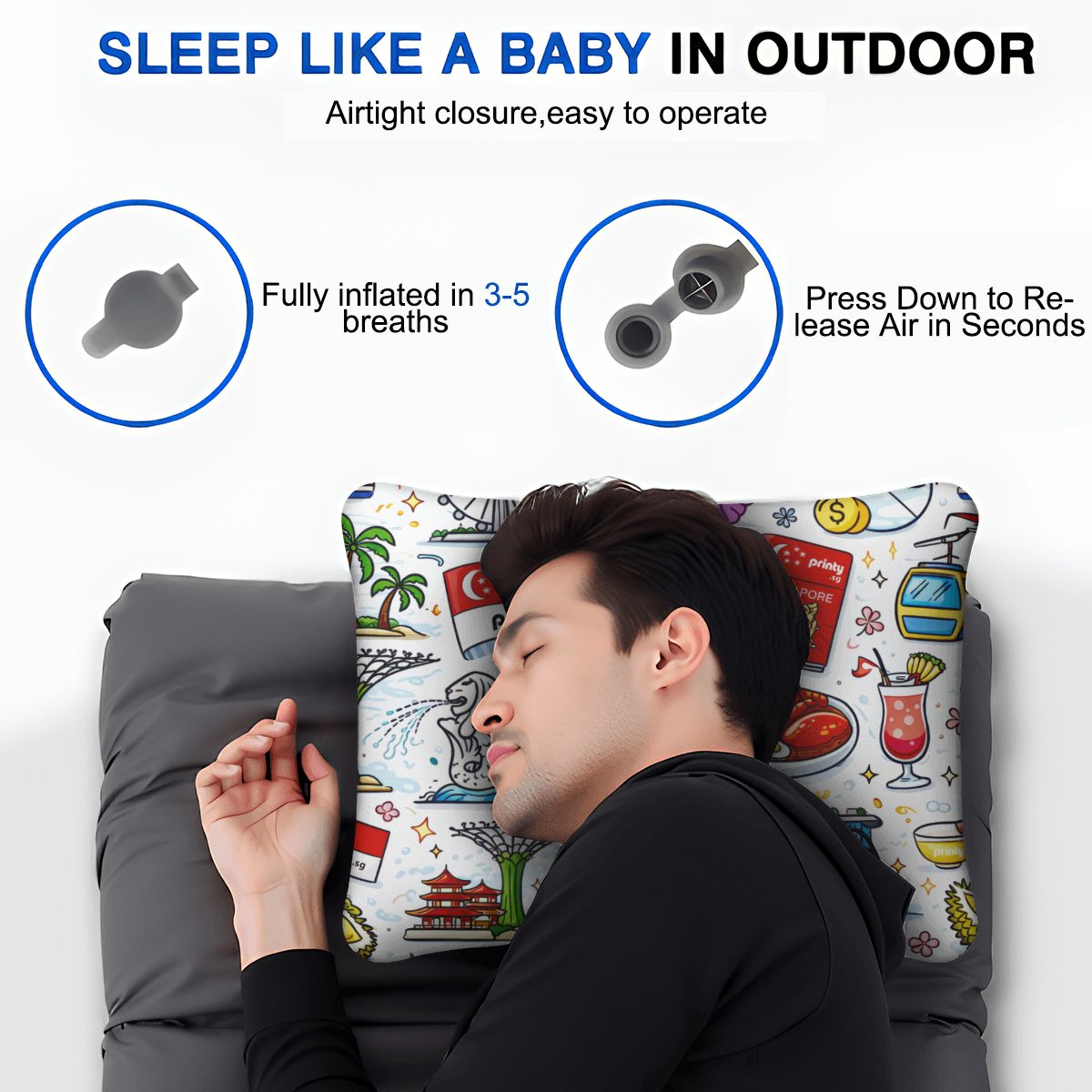 Custom Inflatable Camping Pillow