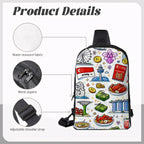 Custom Double Layer CrossBody Bag Chest Bag