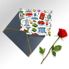 Custom Golden Edge Greeting Cards (Horizontal)