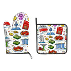 Custom Oven Mitts and Pot Holders Set of 2