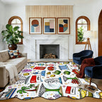 Custom Scalloped Area Rug 120"x96"