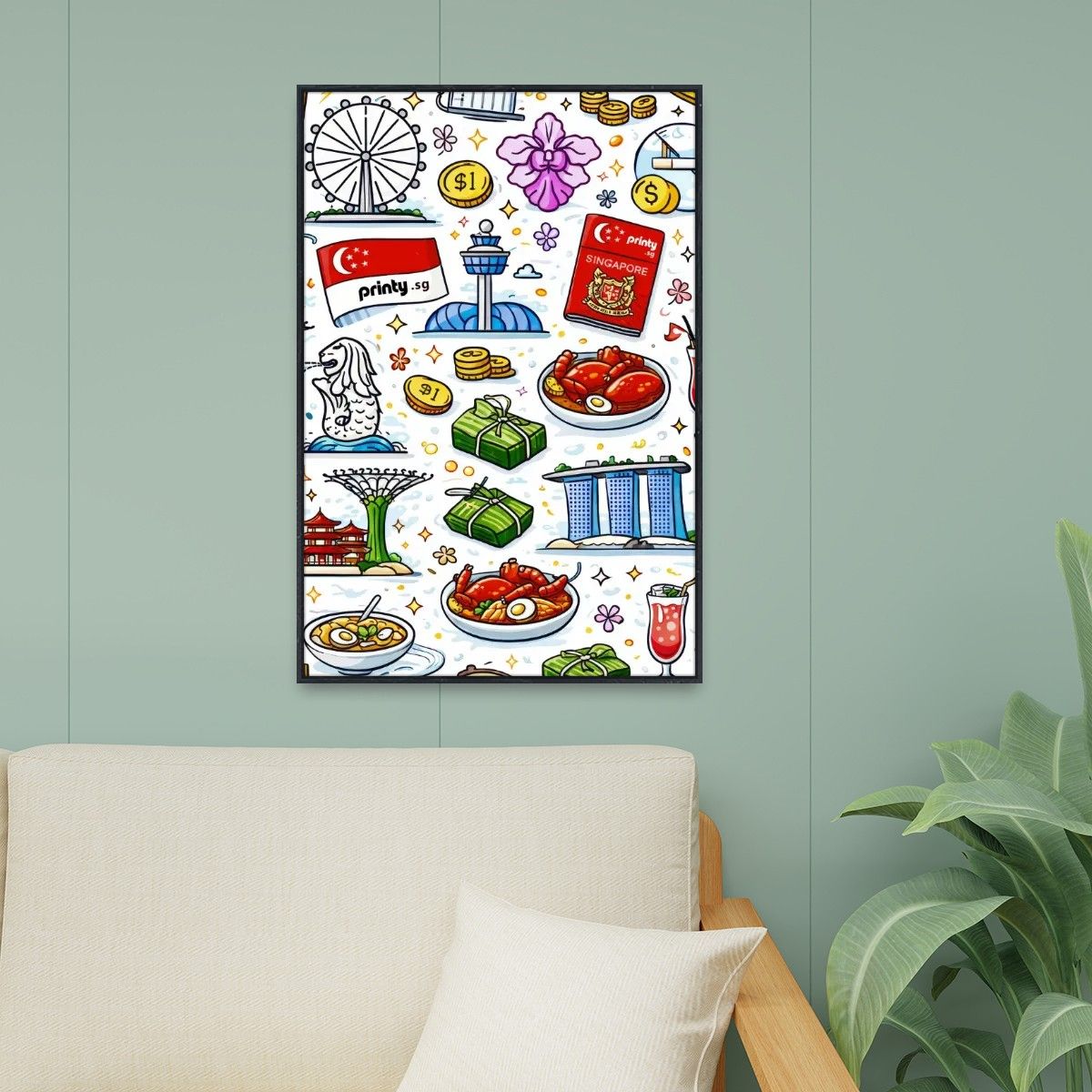 Custom Frameable Canvas Prints Wall Art (Vertical)