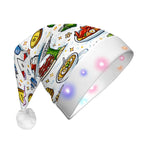 Custom Adult Plush Santa Hat with Light