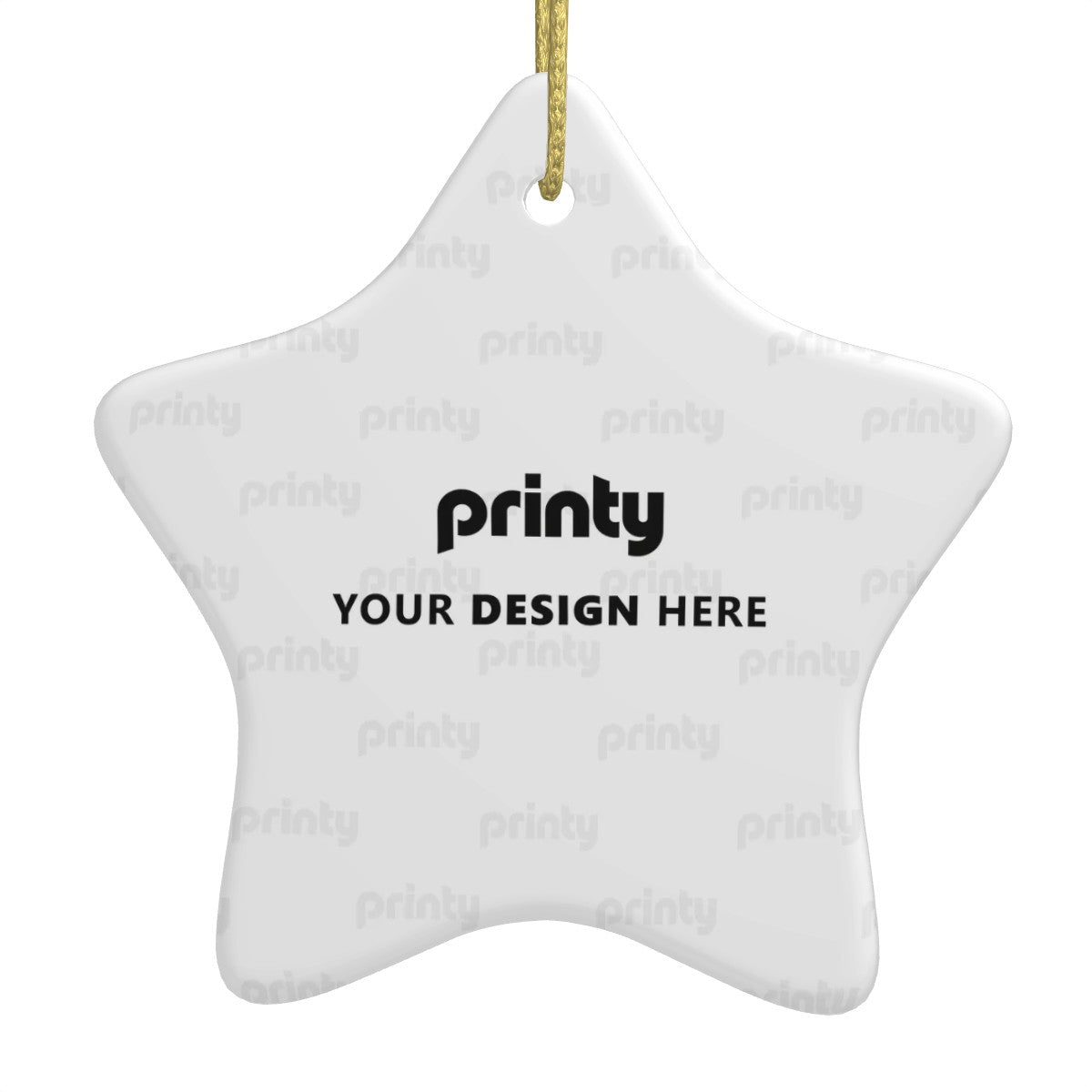 Custom Star Shape Ceramic Ornaments Christmas Decorations