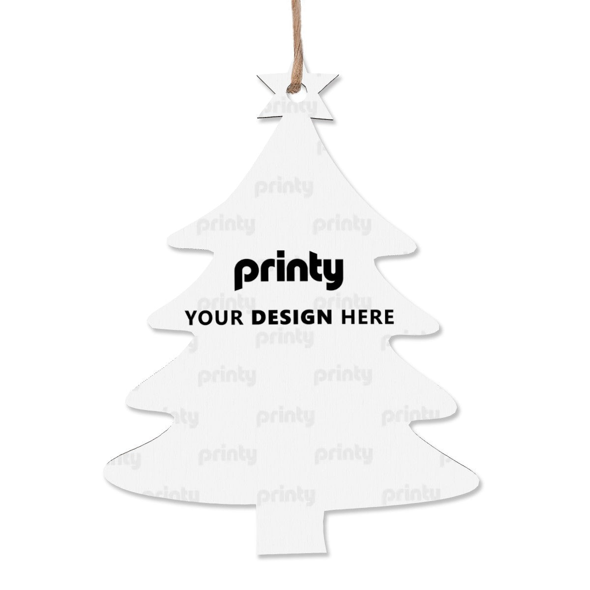 Custom Wood Christmas Ornaments Christmas Tree Shape Set of 4