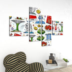 Custom 4 Panels Canvas Prints Wall Art (Set F)