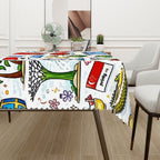 Custom Rectangular Table Cloth with Wavy Edge
