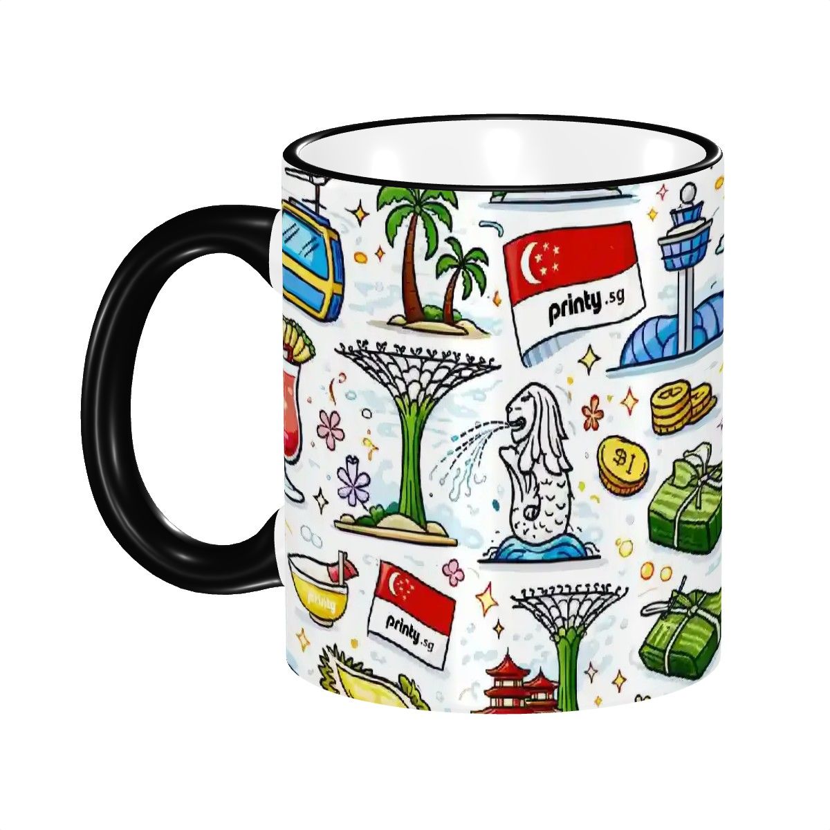 Custom Colored Ceramic Coffee Mug (11oz) (All Over Print)