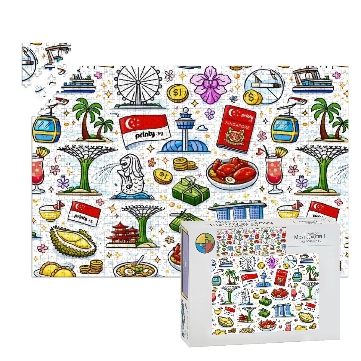Custom Wooden Jigsaw Puzzles 1000 pcs (Horizontal)