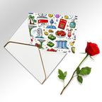 Custom Golden Edge Greeting Cards (Horizontal)
