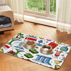 Custom PU Leather Pet Food Feeding Mat