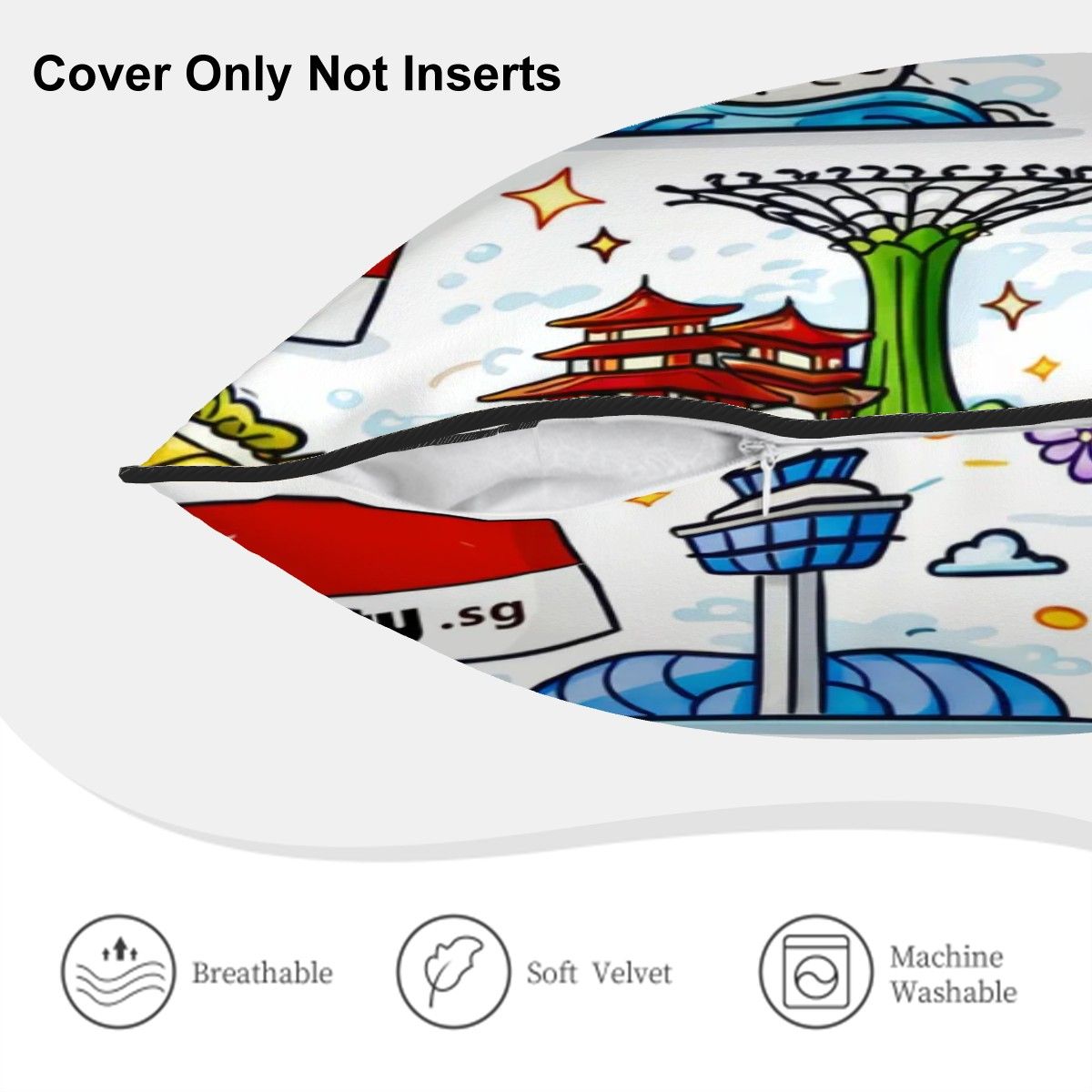 Custom Velvet Bordered Pillow Covers (Double-Sided Design)