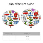 Custom Fitted Round Tablecloth