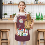 Custom Children's Canvas Cross Back Apron with Pockets