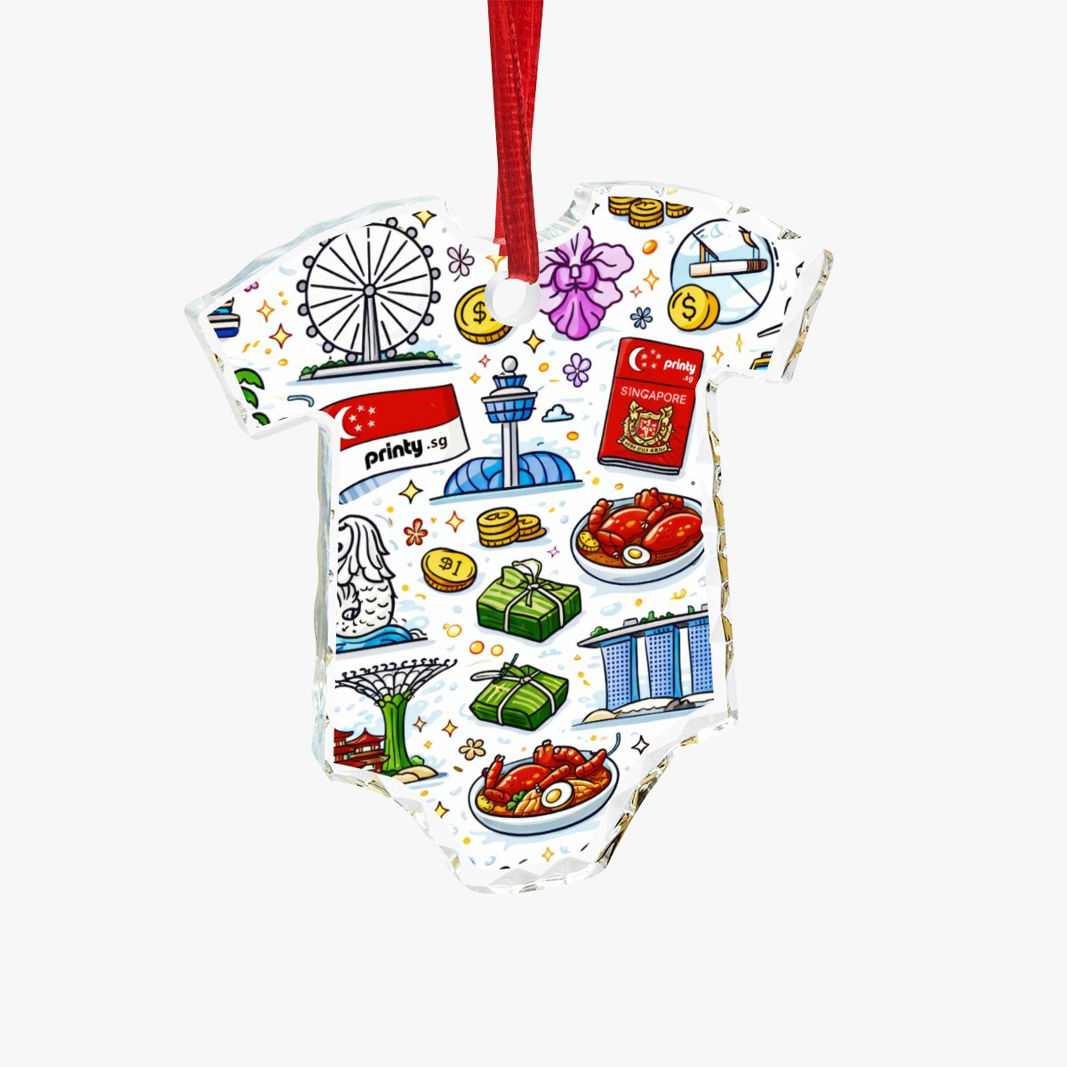 Custom Clothing-Shaped Glass Ornament