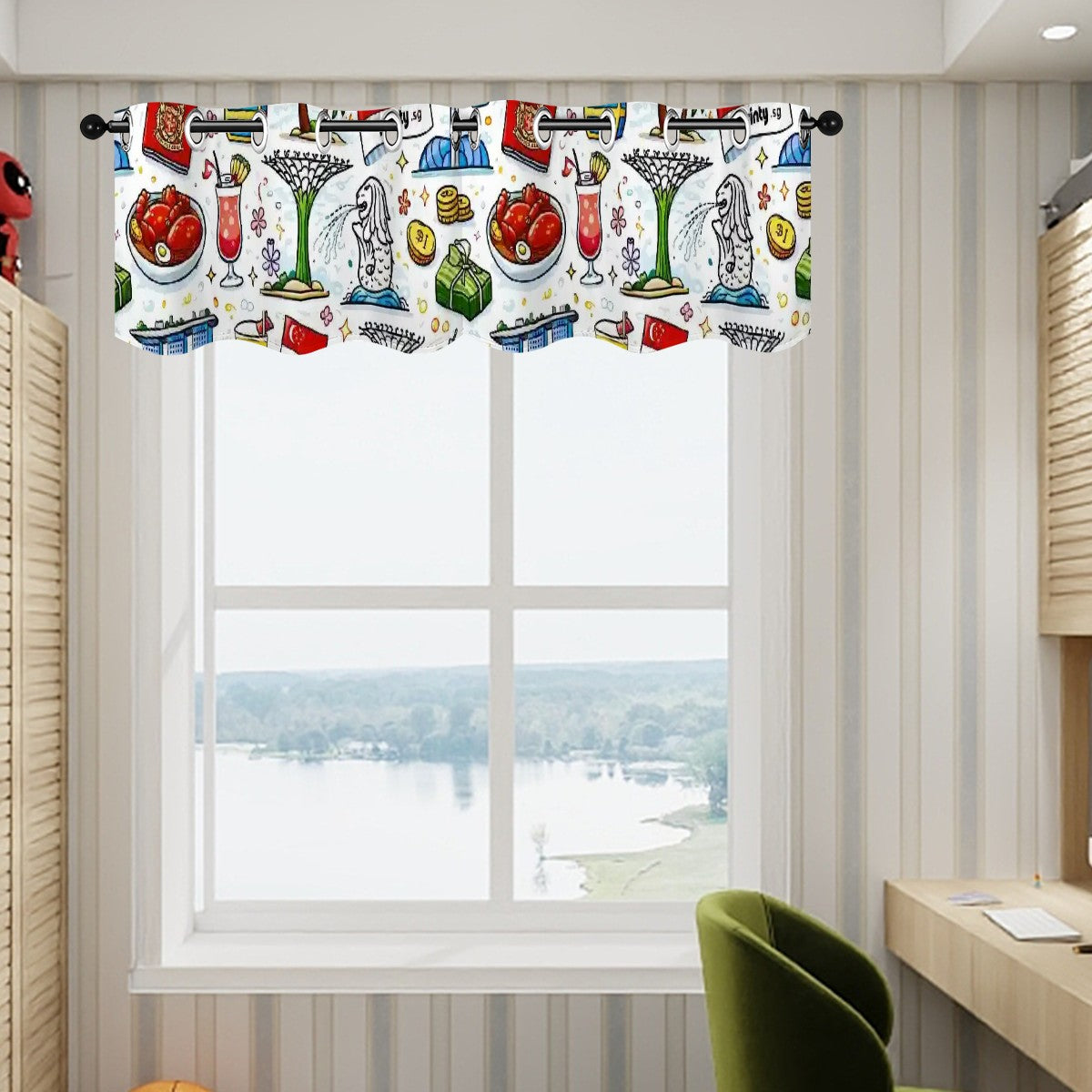 Custom Valance Curtains 52"x18"x2pcs