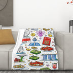 Custom Large 320 GSM & 280 GSM Flannel Throw Blanket 60"x40"