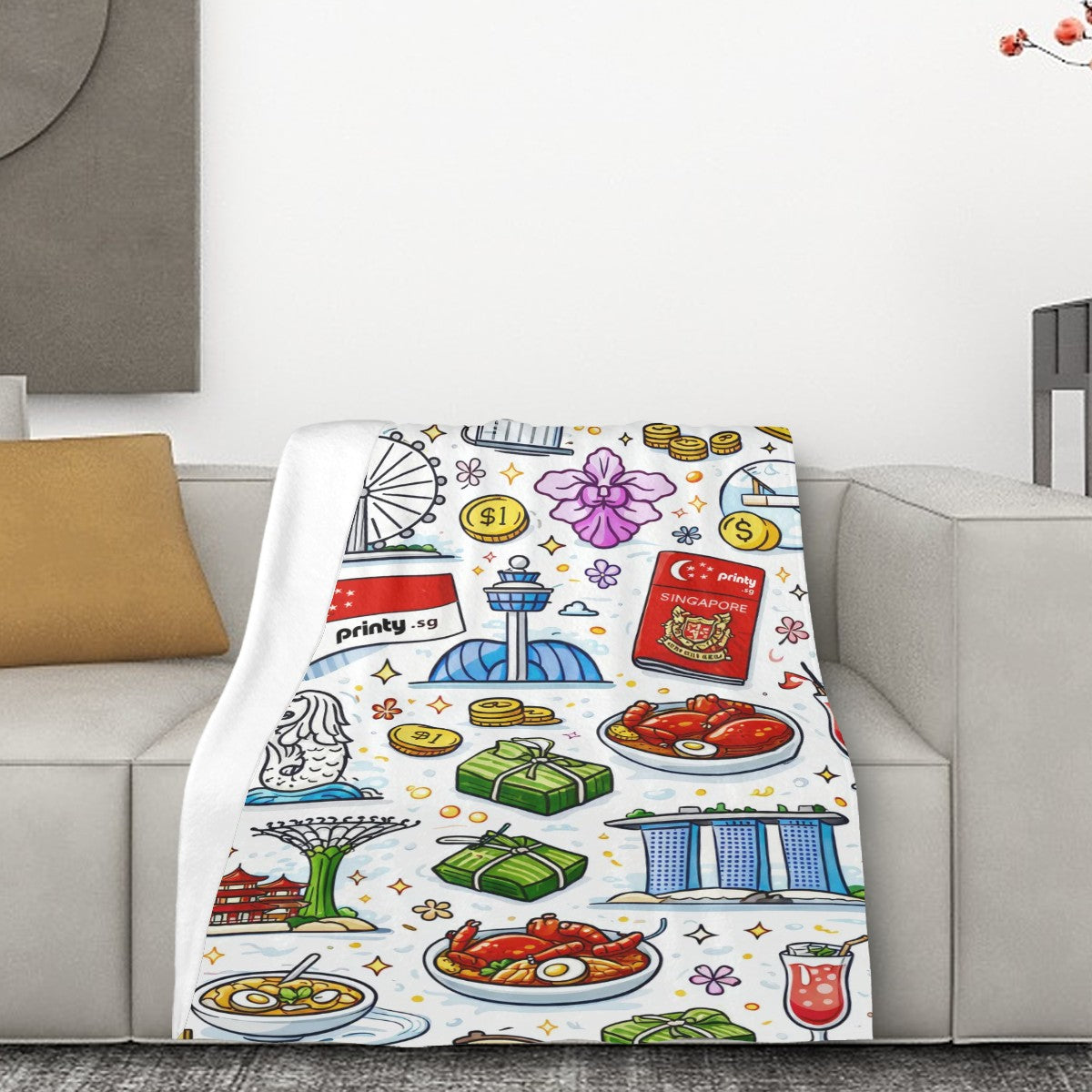 Custom Large 320 GSM & 280 GSM Flannel Throw Blanket 60"x40"