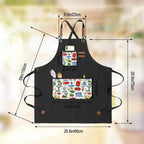 Custom Unisex Canvas Cross Back Apron with Pockets