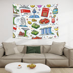 Custom Small Horizontal Lightweight Wall Tapestry for Bedroom