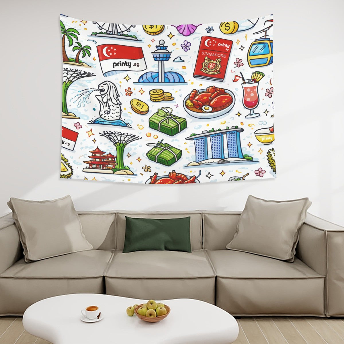 Custom Small Horizontal Lightweight Wall Tapestry for Bedroom