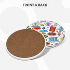 Custom Round Ceramic Coasters Set of 6