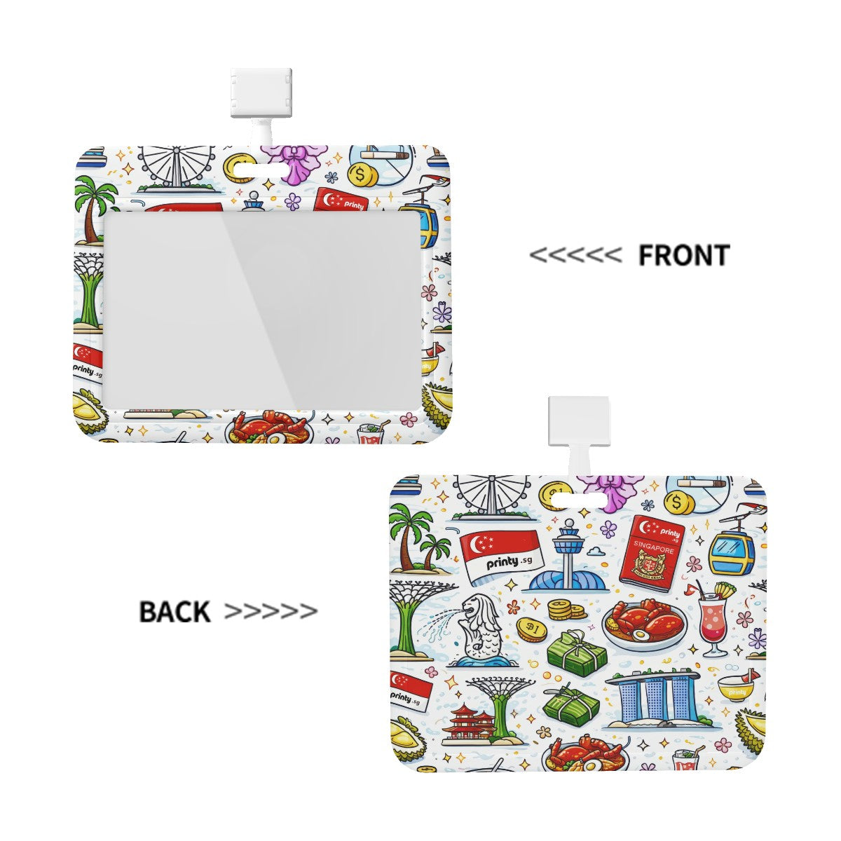 Custom Horizontal ID Badge Holder(Single-Sided Design)