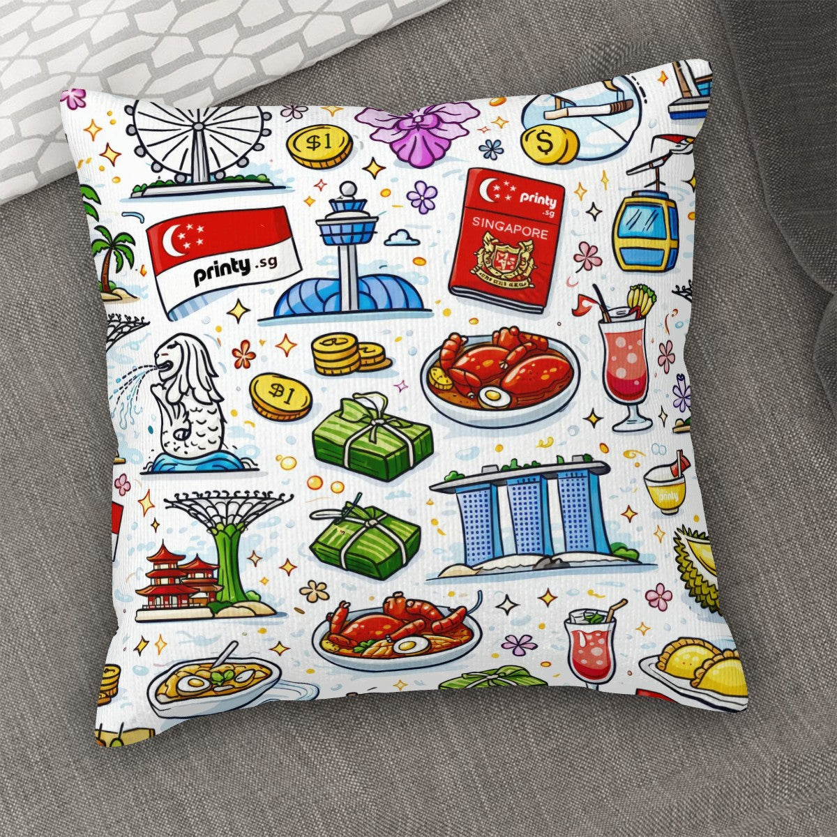 Custom Corduroy Throw Pillow Covers (Double-Sided Design)