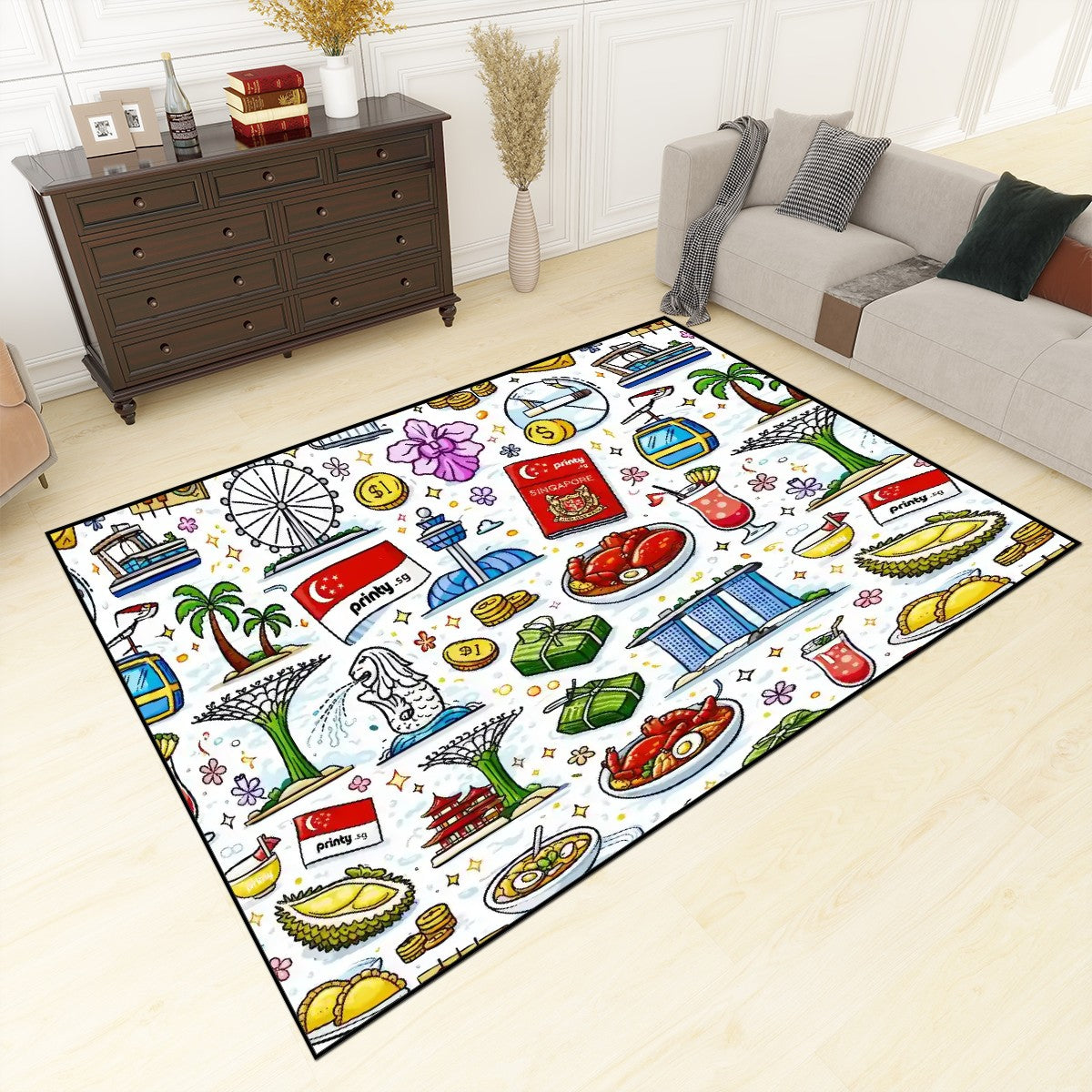 Custom Area Rug Floor Carpet (4:3)