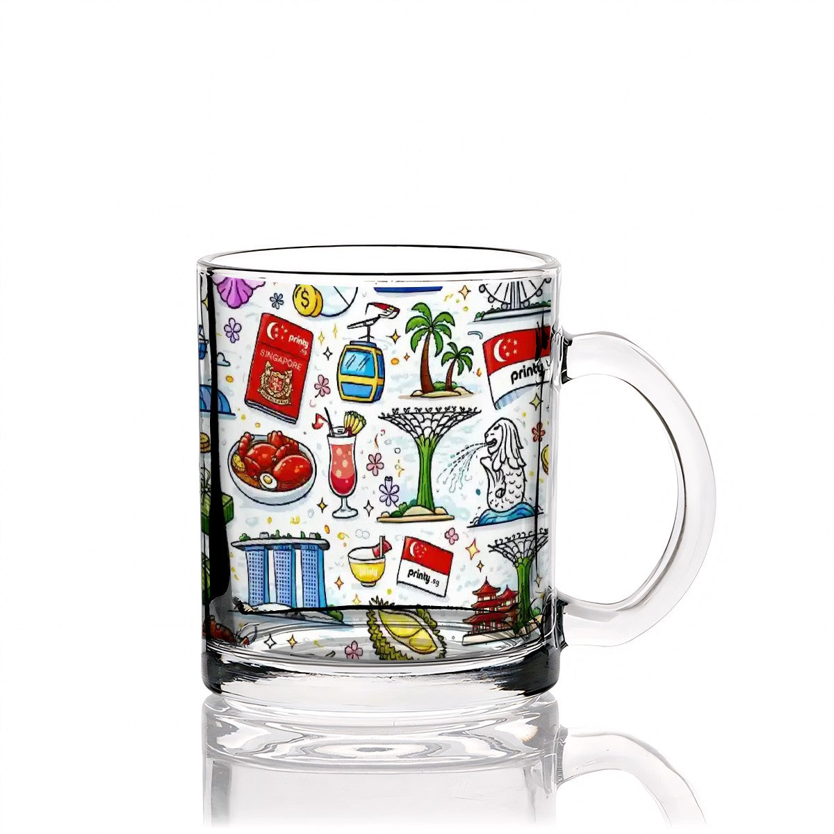 Custom Glass Coffee Cups (12oz)