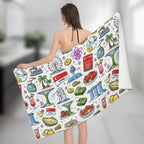 Custom Microfiber Absorbent Bath Towels (Horizontal)