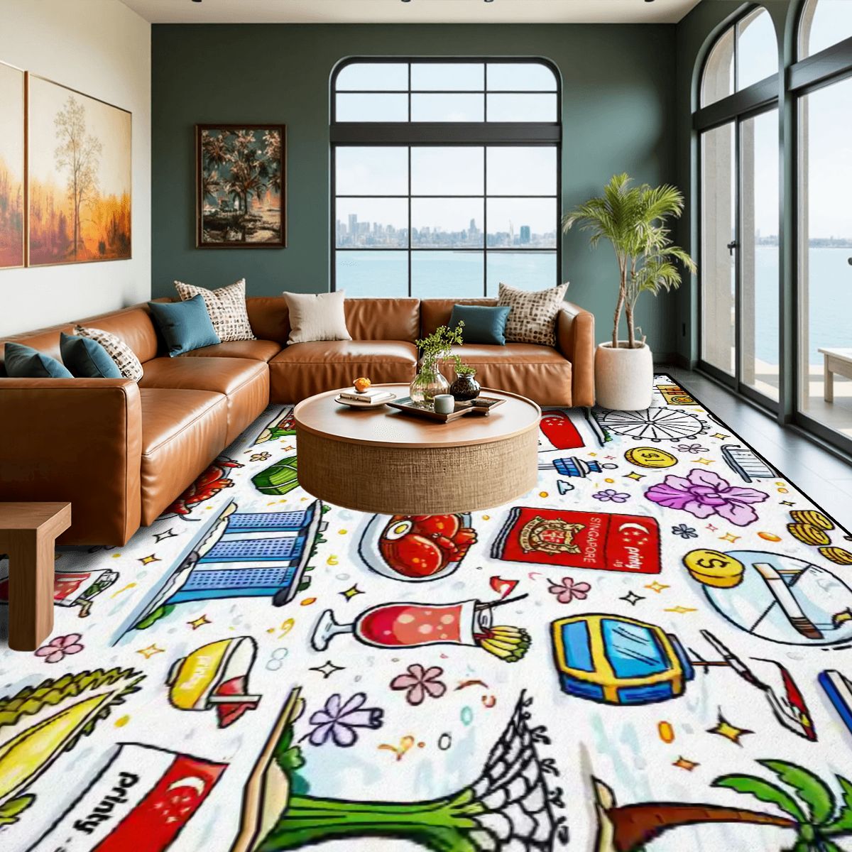 Custom Large Area Rug Floor Carpet (7:5)