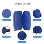 Custom Vertical Oxford Large Capacity Double Layer Pencil Case