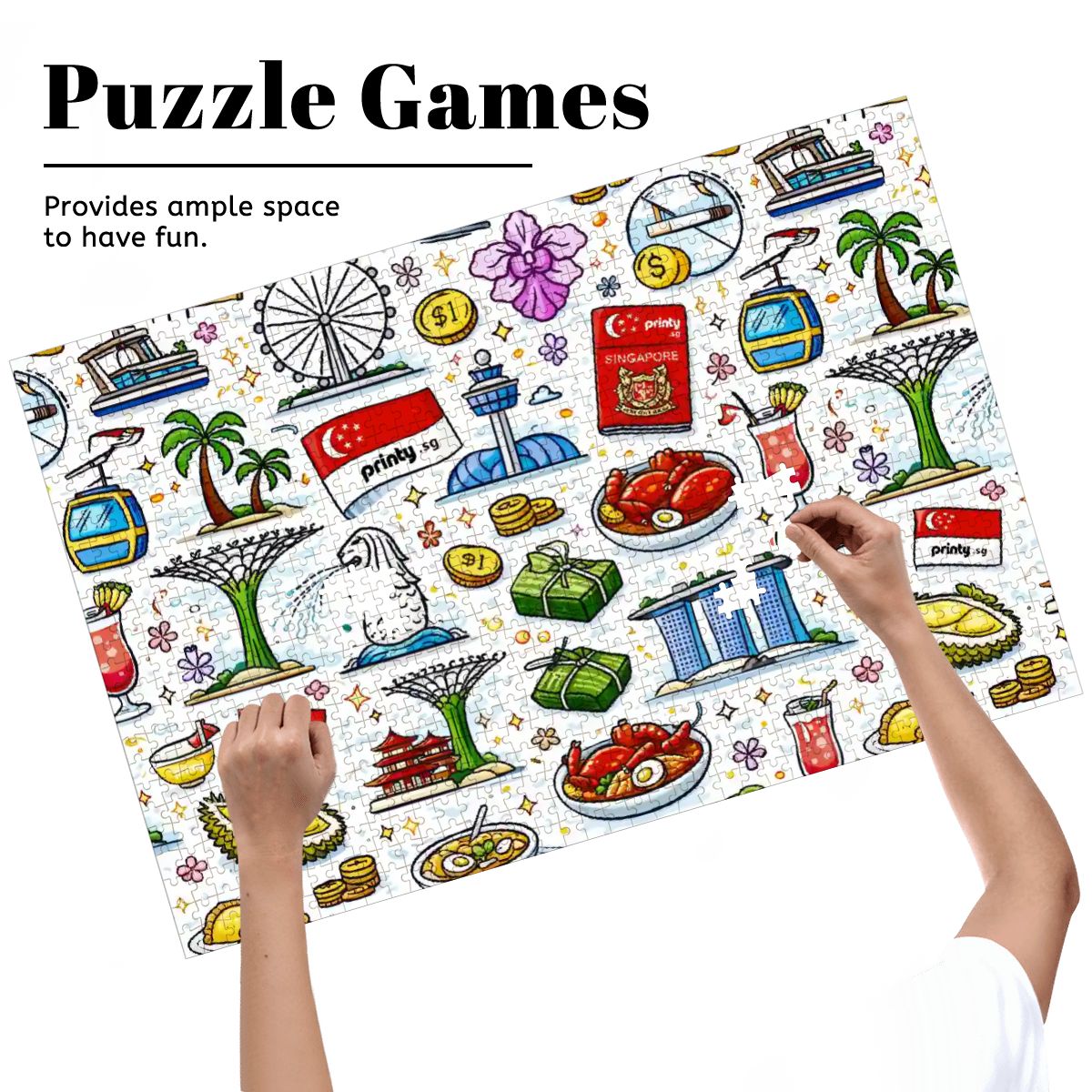 Custom Wooden Jigsaw Puzzles 1000 pcs (Horizontal)