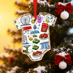 Custom Clothing-Shaped Glass Ornament