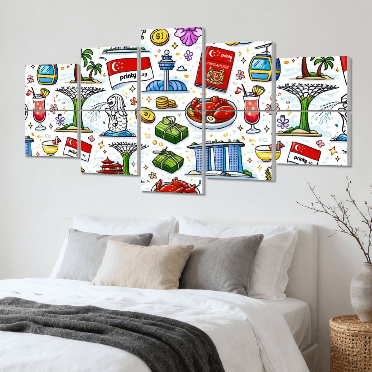 Custom 10 Panels Sound Absorbing Wall Art