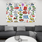 Custom 6 Panels Sound Absorbing Wall Art