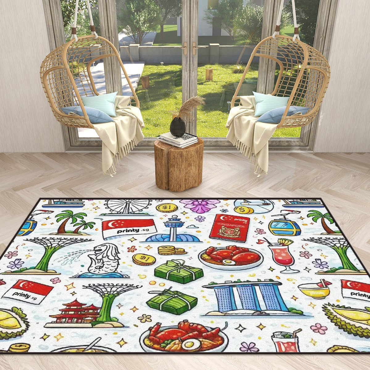 Custom Large Area Rug Floor Carpet (3:2)