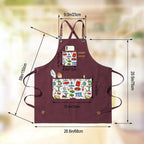Custom Unisex Canvas Cross Back Apron with Pockets