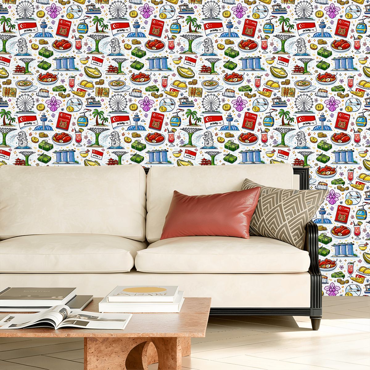Custom Peel and Stick Wallpaper 17.7"x118"