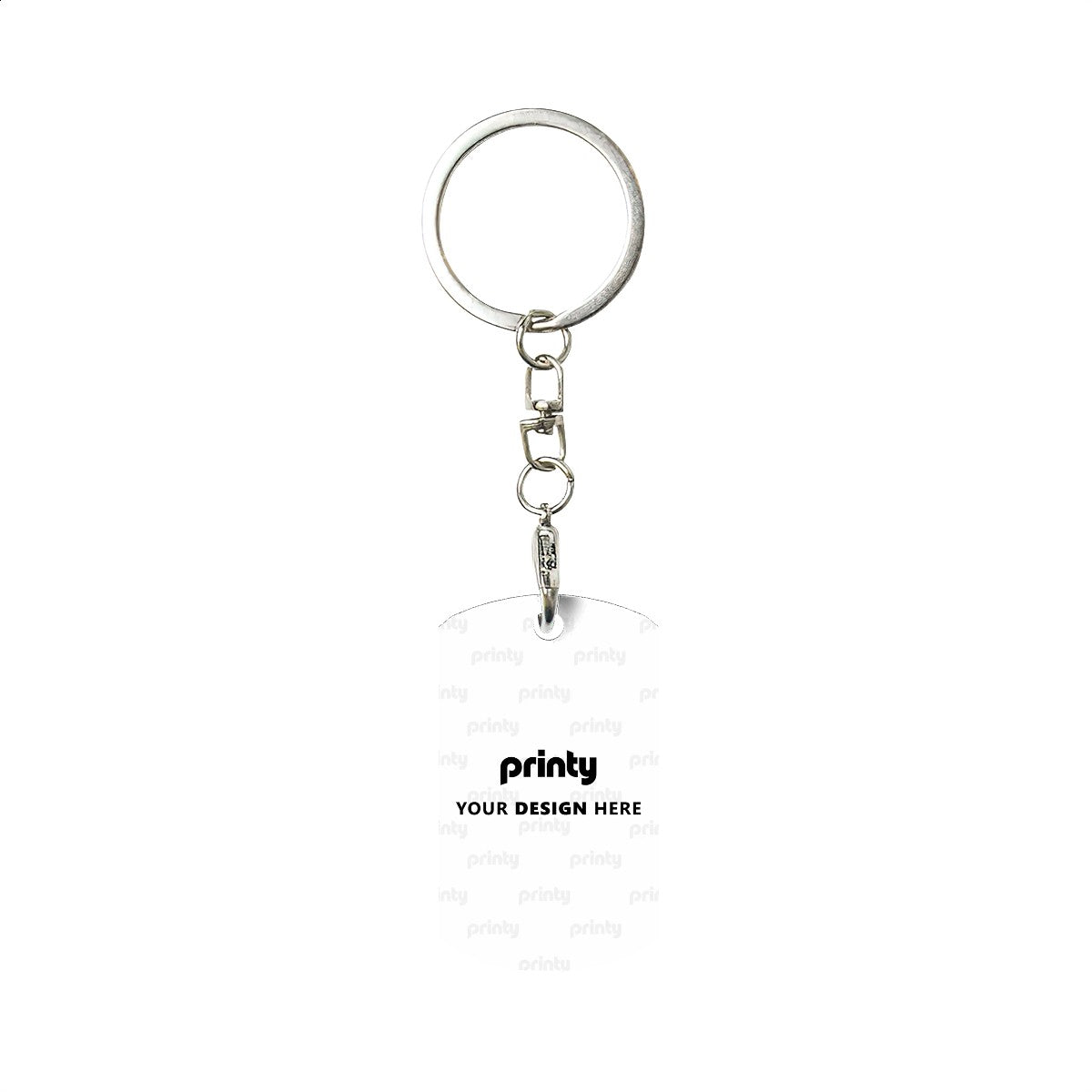 Custom Rectangular Metal Keychain