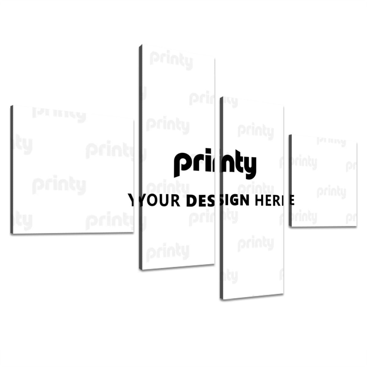 Custom 4 Panels Canvas Prints Wall Art (Set F)