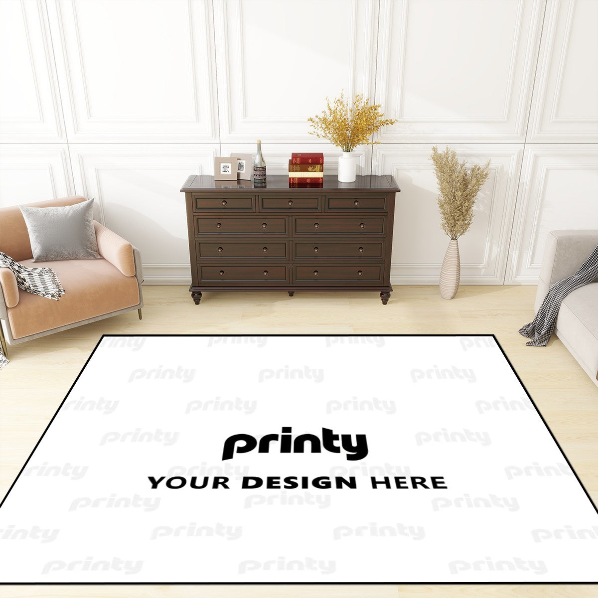 Custom Area Rug Floor Carpet (4:3)