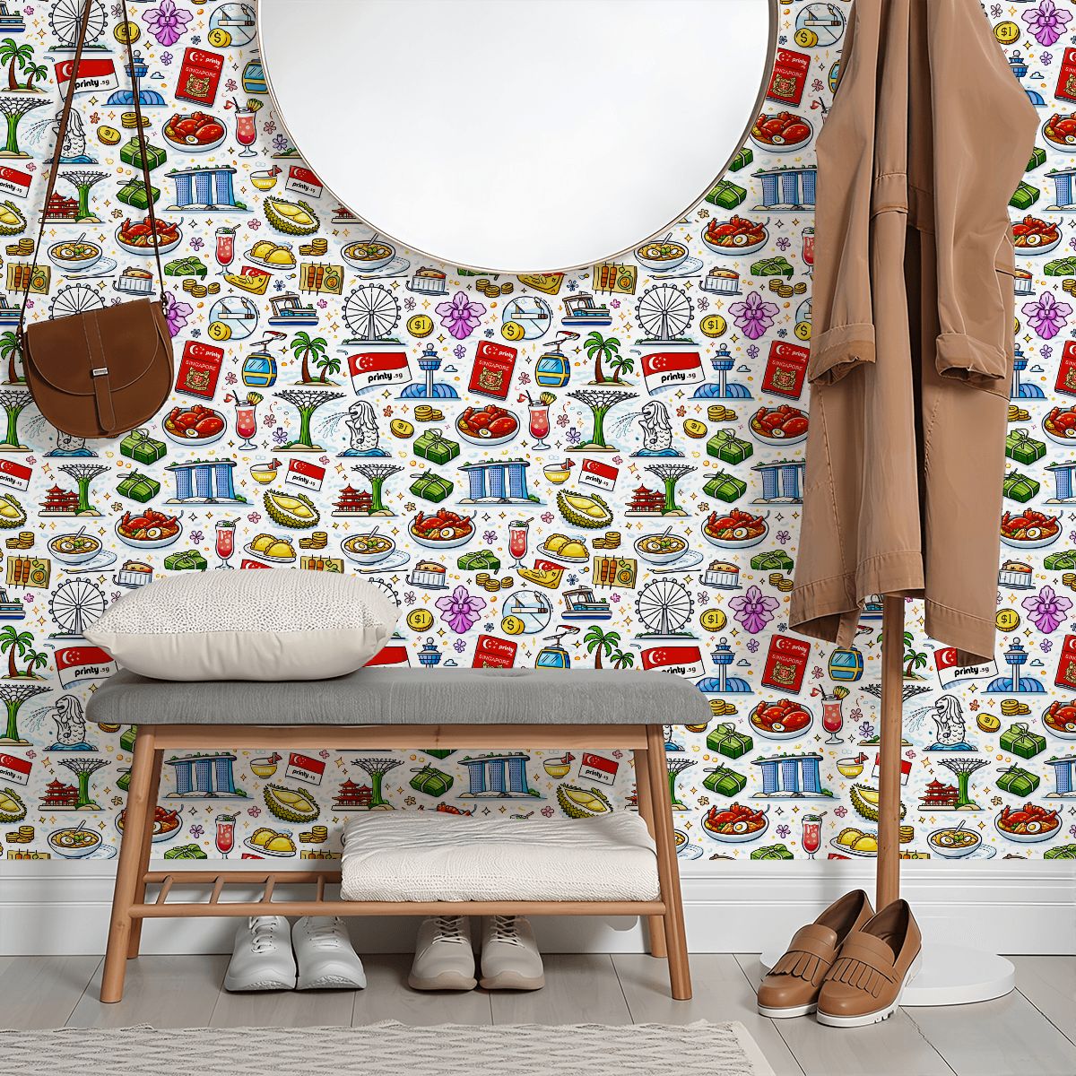 Custom Peel and Stick Wallpaper 17.7"x118"